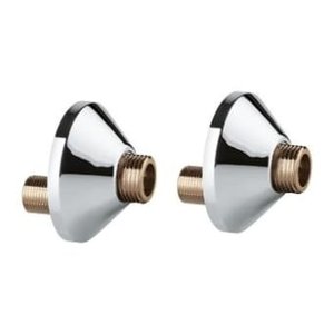 Grohe set s-koppelingen met roset 3/8"x1/2" Chroom