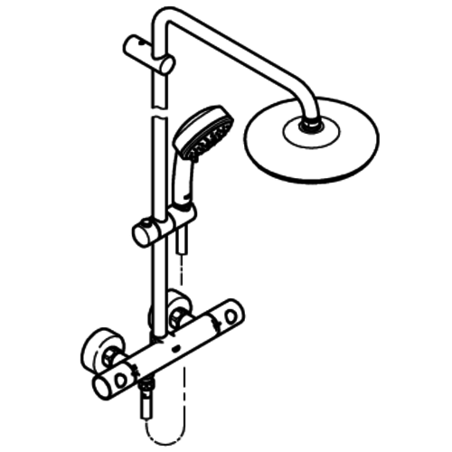 Grohe Grohe Tempesta New Cosmopolitan douchesysteem met thermostaat Chroom 2792