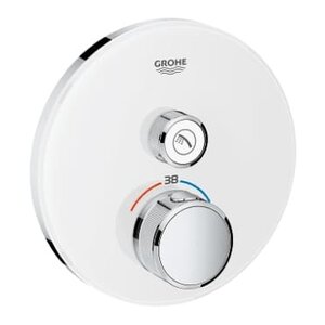 Grohe Grohtherm Smartcontrol afdekset douchethermostaat rond Moonwhite