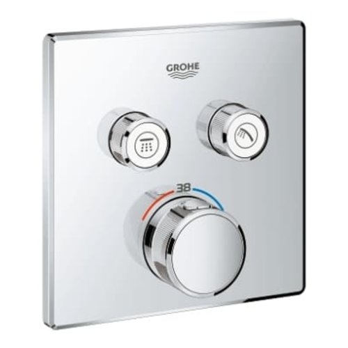 Grohe Grohe Smartcontrol afdekset thermostaat 2 functies Chroom