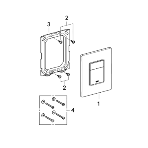 Grohe Grohe Skate Cosmopolitan bedieningsplaat dual flush hard Graphite Geborsteldorstel