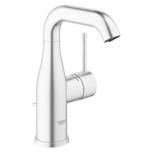 Grohe Essence New m-size wastafelkraan met waste Supersteel