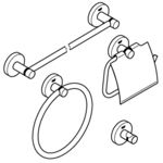 Grohe Grohe Essentials Accesoires set 4-in-1 (haak-rolhouder-handdoekhouder-ring) Chroom
