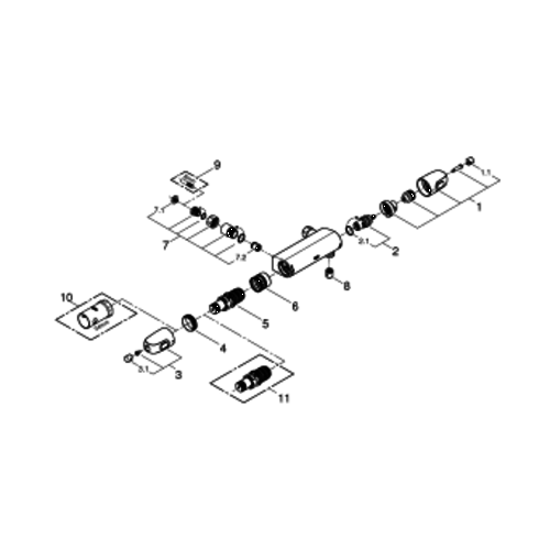 Grohe Grohe Grohtherm 1000 New douchethermostaat 12 cm zonder koppelingen Chroom