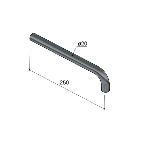 HotBath HotBath Cobber uitloop 25 cm toepasbaar op cb005(T) en cb006(T), geborsteld nikkel - CB094-25GN
