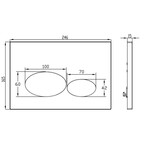 Regn Regn bedieningsplaat voor Geberit UP320, mat zwart - 11006MB