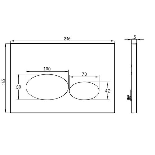 Regn Regn bedieningsplaat voor Geberit UP320, wit - 11006WT