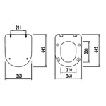 Creavit Creavit Freedom toiletzitting softclose met quick-release wit mat