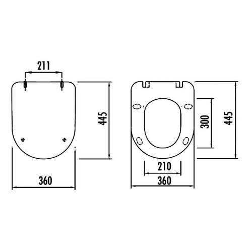 Creavit Creavit Freedom toiletzitting softclose met quick-release wit mat