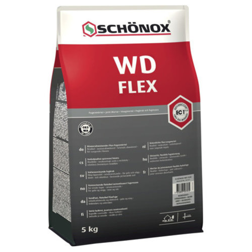 Schönox Schönox WD Flex flexibele cementvoegmortel jasmijn waterafwerend 5 kg