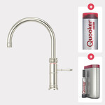 Quooker Classic Fusion round kokendwaterkraan opbouw uitloop draaibaar met Combi reservoir & Cube reservoir Glans nikkel Quooker Quooker Classic Fusion round kokendwaterkraan opbouw uitloop draaibaar met Combi reservoir & Cube reservoir Glans nikkel