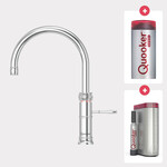 Quooker Classic Fusion round kokendwaterkraan opbouw uitloop draaibaar met Combi+ reservoir & Cube reservoir Chroom Quooker Quooker Classic Fusion round kokendwaterkraan opbouw uitloop draaibaar met Combi+ reservoir & Cube reservoir Chroom