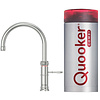 Quooker Classic Fusion round kokendwaterkraan opbouw uitloop draaibaar met Combi+ reservoir RVS