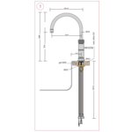Quooker Classic Fusion round kokendwaterkraan opbouw uitloop draaibaar met Pro3 reservoir & Cube reservoir Glans nikkel Quooker Quooker Classic Fusion round kokendwaterkraan opbouw uitloop draaibaar met Pro3 reservoir & Cube reservoir Glans nikkel