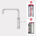 Quooker Classic Fusion square kokendwaterkraan opbouw uitloop draaibaar met Combi+ reservoir & Cube reservoir Chroom Quooker Quooker Classic Fusion square kokendwaterkraan opbouw uitloop draaibaar met Combi+ reservoir & Cube reservoir Chroom