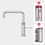 Quooker Classic Fusion square kokendwaterkraan opbouw uitloop draaibaar met Combi+ reservoir & Cube reservoir RVS Quooker Quooker Classic Fusion square kokendwaterkraan opbouw uitloop draaibaar met Combi+ reservoir & Cube reservoir RVS