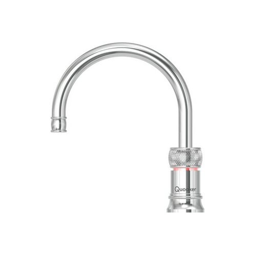 Quooker Classic Nordic round kokendwaterkraan opbouw uitloop draaibaar met Combi reservoir & Cube reservoir Chroom Quooker Quooker Classic Nordic round kokendwaterkraan opbouw uitloop draaibaar met Combi reservoir & Cube reservoir Chroom