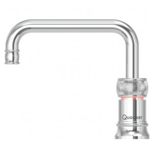 Quooker Classic Nordic square kokendwaterkraan opbouw uitloop draaibaar met Combi+ reservoir Chroom