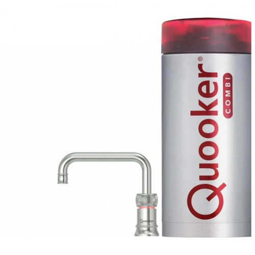 Quooker Classic Nordic square kokendwaterkraan opbouw uitloop draaibaar met Combi+ reservoir RVS Quooker Quooker Classic Nordic square kokendwaterkraan opbouw uitloop draaibaar met Combi+ reservoir RVS