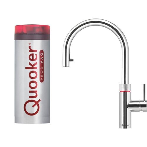 Quooker Quooker Flex keukenkraan koud, en kokend water inclusief uittrekbare uitloop met PRO3 reservoir Chroom