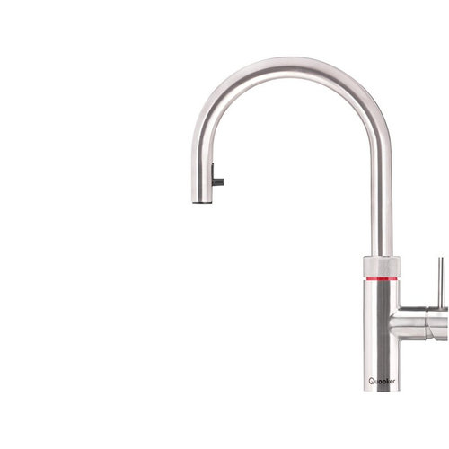 Quooker Quooker Flex keukenkraan koud, warm en kokend water inclusief uittrekbare uitloop met Combi+ reservoir RVS