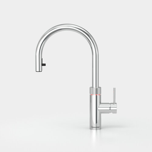 Quooker Quooker Flex kokendwaterkraan opbouw uitloop draaibaar met uittrekbare uitloop met Combi reservoir & Cube reservoir Chroom