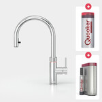 Quooker Flex kokendwaterkraan opbouw uitloop draaibaar met uittrekbare uitloop met Pro3 reservoir & Cube reservoir Chroom Quooker Quooker Flex kokendwaterkraan opbouw uitloop draaibaar met uittrekbare uitloop met Pro3 reservoir & Cube reservoir Chroom