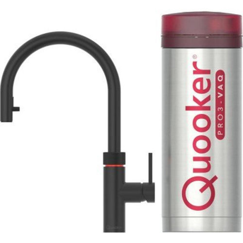 Quooker Flex kokendwaterkraan opbouw uitloop draaibaar met uittrekbare uitloop met Pro3 reservoir Zwart Quooker Quooker Flex kokendwaterkraan opbouw uitloop draaibaar met uittrekbare uitloop met Pro3 reservoir Zwart