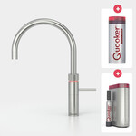 Quooker Fusion round kokendwaterkraan opbouw uitloop draaibaar met Pro3 reservoir & Cube reservoir RVS Quooker Quooker Fusion round kokendwaterkraan opbouw uitloop draaibaar met Pro3 reservoir & Cube reservoir RVS