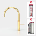 Quooker Fusion round kokendwaterkraan opbouw uitloop draaibaar met Pro3 reservoir & Cube reservoir Verguld Quooker Quooker Fusion round kokendwaterkraan opbouw uitloop draaibaar met Pro3 reservoir & Cube reservoir Verguld