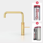 Quooker Fusion square kokendwaterkraan opbouw uitloop draaibaar met Combi+ reservoir & Cube reservoir Verguld Quooker Quooker Fusion square kokendwaterkraan opbouw uitloop draaibaar met Combi+ reservoir & Cube reservoir Verguld
