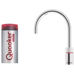 Quooker Nordic round kokendwaterkraan opbouw uitloop draaibaar met Combi+ reservoir Chroom Quooker Quooker Nordic round kokendwaterkraan opbouw uitloop draaibaar met Combi+ reservoir Chroom