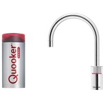 Quooker Nordic round kokendwaterkraan opbouw uitloop draaibaar met Combi+ reservoir RVS Quooker Quooker Nordic round kokendwaterkraan opbouw uitloop draaibaar met Combi+ reservoir RVS