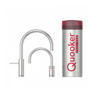 Quooker Nordic round kokendwaterkraan opbouw uittrekbare met Pro3 reservoir Chroom