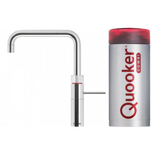 Quooker Quooker Fusion square kokendwaterkraan opbouw uitloop draaibaar met Combi+ reservoir Chroom Quooker Fusion square kokendwaterkraan opbouw uitloop draaibaar met Combi+ reservoir Chroom