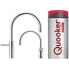 Quooker Nordic round kokendwaterkraan opbouw uittrekbare met Combi+ reservoir RVS