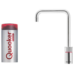 Quooker Quooker Nordic square kokendwaterkraan opbouw uitloop draaibaar met Combi reservoir RVS Quooker Nordic square kokendwaterkraan opbouw uitloop draaibaar met Combi reservoir RVS