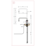 Quooker Nordic square kokendwaterkraan opbouw uitloop draaibaar met Pro3 reservoir Chroom Quooker Quooker Nordic square kokendwaterkraan opbouw uitloop draaibaar met Pro3 reservoir Chroom