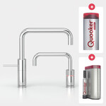 Quooker Quooker Nordic square kokendwaterkraan opbouw uittrekbare met Combi+ reservoir & Cube reservoir Chroom