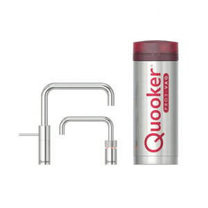 Quooker Nordic square kokendwaterkraan opbouw uittrekbare met Pro3 reservoir Chroom