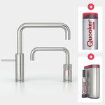 Quooker Quooker Nordic Square Twintaps met COMBI en CUBE reservoir RVS