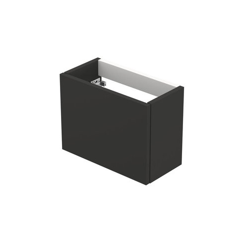 INK Versus Fonteinonderkast - 36x18x27cm - 1 deur - links en rechtsdraaiend - greeploos - MDF lak antraciet mat INK INK Versus Fonteinonderkast - 36x18x27cm - 1 deur - links en rechtsdraaiend - greeploos - MDF lak antraciet mat