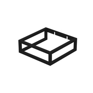 INK INK Vice Stalen Frame 27x27x9cm - ter bevestiging van Fontein - Vice staal zwart mat INK Vice Stalen Frame 27x27x9cm - ter bevestiging van Fontein - Vice staal zwart mat