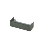 INK INK Wastafelonderkast - 120x45x35cm - 1 lade - greeploos - 45 graden afwerking rondom - MDF lak Mat beton groen