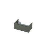 INK INK Wastafelonderkast - 80x45x35cm - 1 lade - greeploos - 45 graden afwerking rondom - MDF lak Mat beton groen
