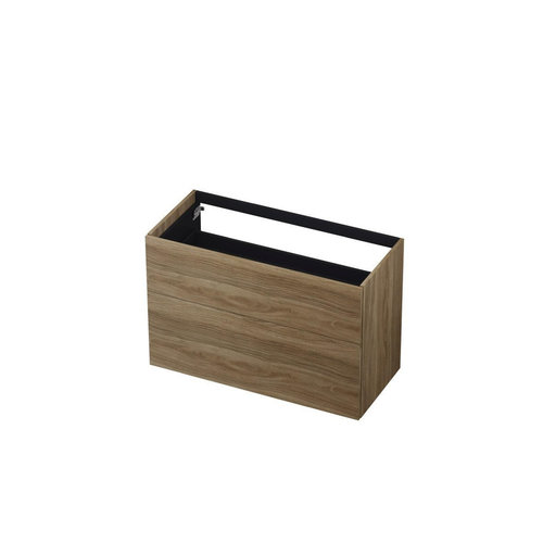 INK Push-to-open Wastafelonderkast - 100x45x65cm - 2 lades - Push-to-open - rechte opdekfronten MFC Zuiver eiken INK INK Push-to-open Wastafelonderkast - 100x45x65cm - 2 lades - Push-to-open - rechte opdekfronten MFC Zuiver eiken