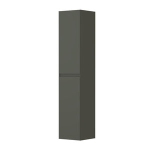 INK Hoge Badkamerkast - 35x35x170cm - 2 deuren - links en rechtsdraaiend - greeploos - MDF lak Mat beton groen