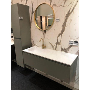 INK INK badkamermeubelset 120x45x35cm 1 greeploze lade met Aspect Porselein wastafel mat beton groen INK badkamermeubelset 120x45x35cm 1 greeploze lade met Aspect Porselein wastafel mat beton groen