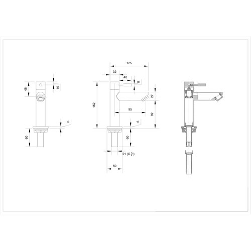 INK INK 1A Fonteinkraanset - staande Fonteinkraan - laag - always open - plug en Design Sifon - Mat Zwart