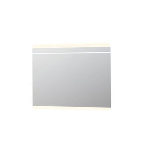 INK SP6 Spiegel - 120x4x80cm - LED horizontaal - boven en onder - colour changing - dimbaar - aluminium Zilver